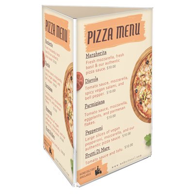 Tresidig Akryl Menykortholder - A4