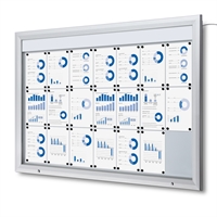 Premium LED Outdoor whiteboard skap med lys - 21xA4