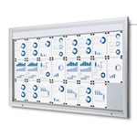 Premium LED Outdoor whiteboard skap med lys - 24xA4