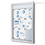 Premium LED Outdoor whiteboard skap med lys - 9xA4