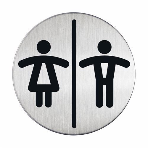 Dame/Herre toalettskilt - Rundt pictogram