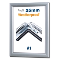 Vanntett klikkramme A1 - 25mm profil