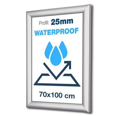 Vanntett PLUS IP56 klikkramme 70x100 cm - 25mm profil