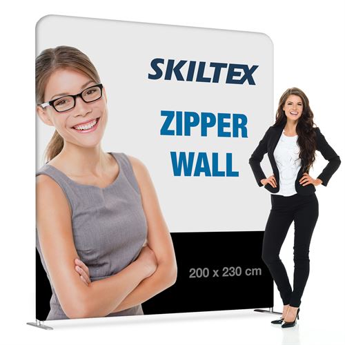 Zipper Wall Straight - 250x230 cm - Inkl. Trykk på begge sider