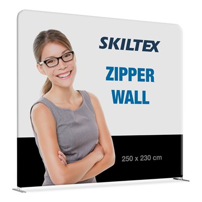 Zipper Wall Straight - 250x230 cm - Inkl. Trykk