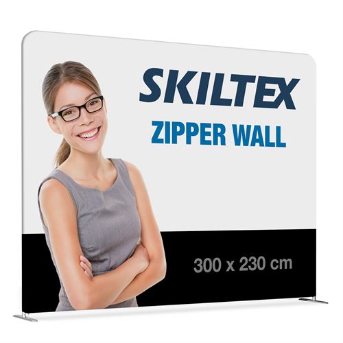Zipper Wall Straight - 300x230 cm - Inkl. Trykk på begge sider