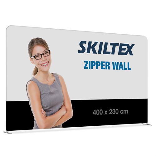 Zipper Wall Straight - 400x230 cm - Inkl. Trykk