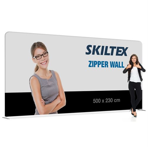 Zipper Wall Straight - 500x230 cm - Inkl. Trykk