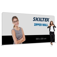 Zipper Wall Straight - 500x230 cm - Inkl. Trykk på begge sider