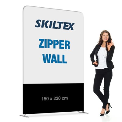 Zipper Wall Straight - 150x230 cm - Inkl. Dobbelsidig Trykk